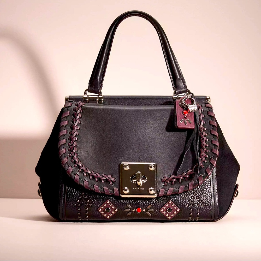 COACH Upcrafted  / Re Loved Drifter Top Handle With Western Rivets 😍💋💝💝